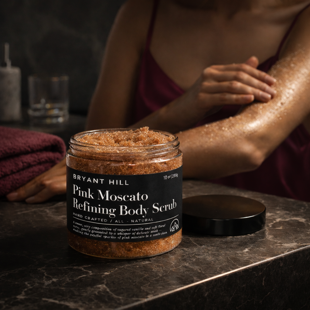 Pink Moscato Sugar Scrub All Natural Exfoliating And Hydrating Scrub