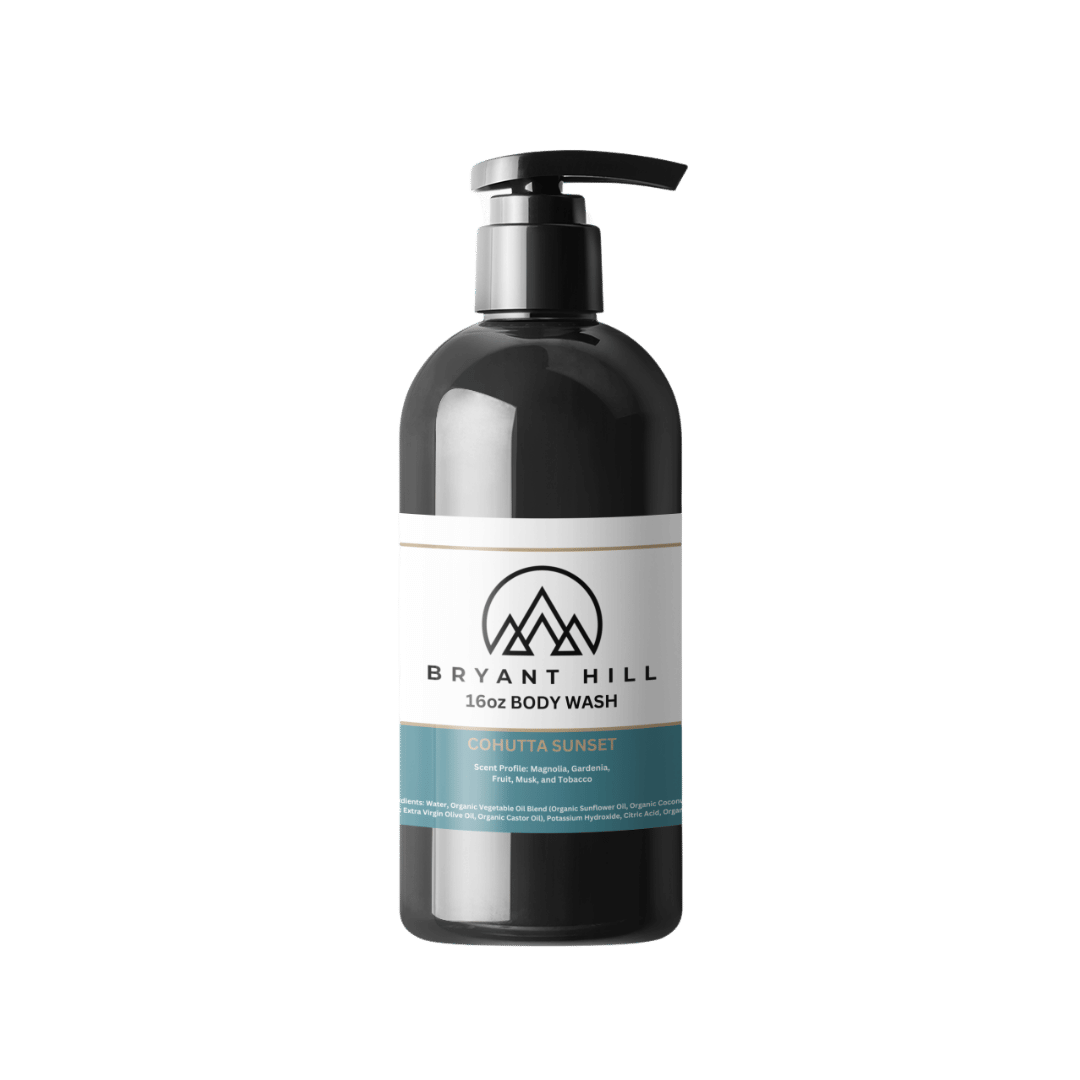 Bryant Hill All-Natural Body Wash in Cohutta Sunset made with vegan ingredients paraben free and a clean scent for sensitive skin
