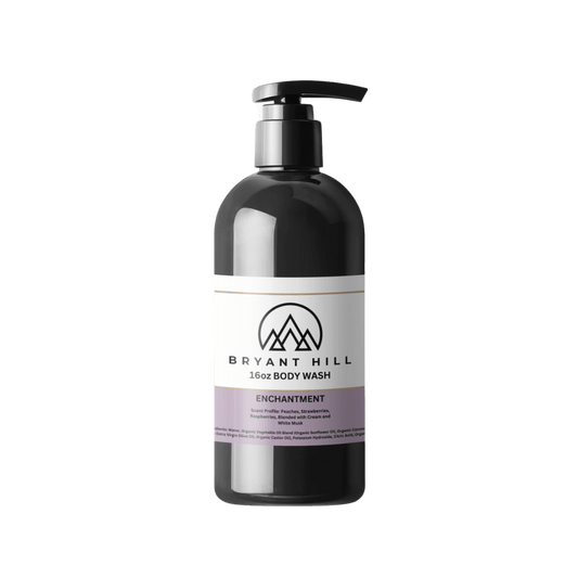 Bryant Hill All-Natural Body Wash in Enchantment made with vegan ingredients paraben free and a clean scent for sensitive skin