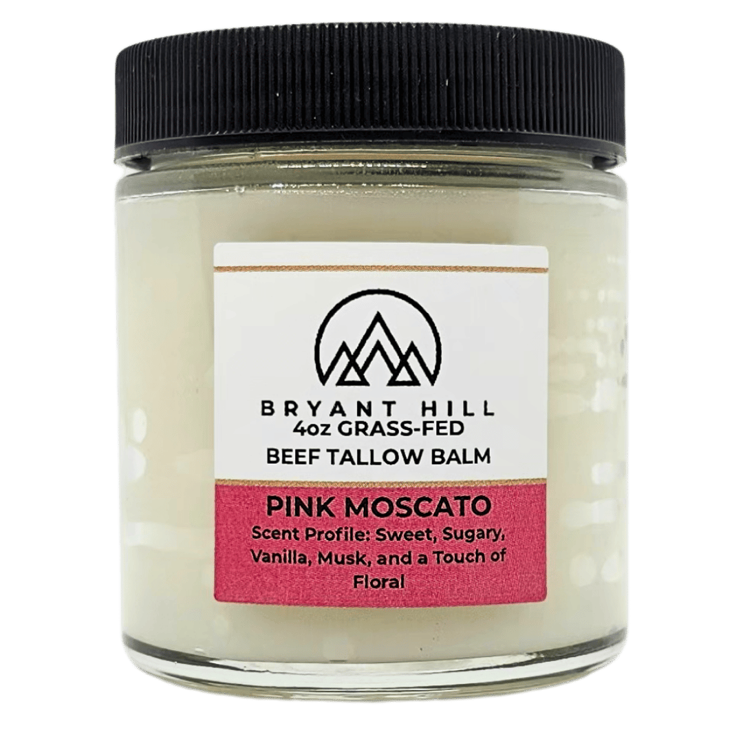 Bryant Hill Beef Tallow Balm in Pink Moscato made with beef tallow and a sweet scent for sensitive skin