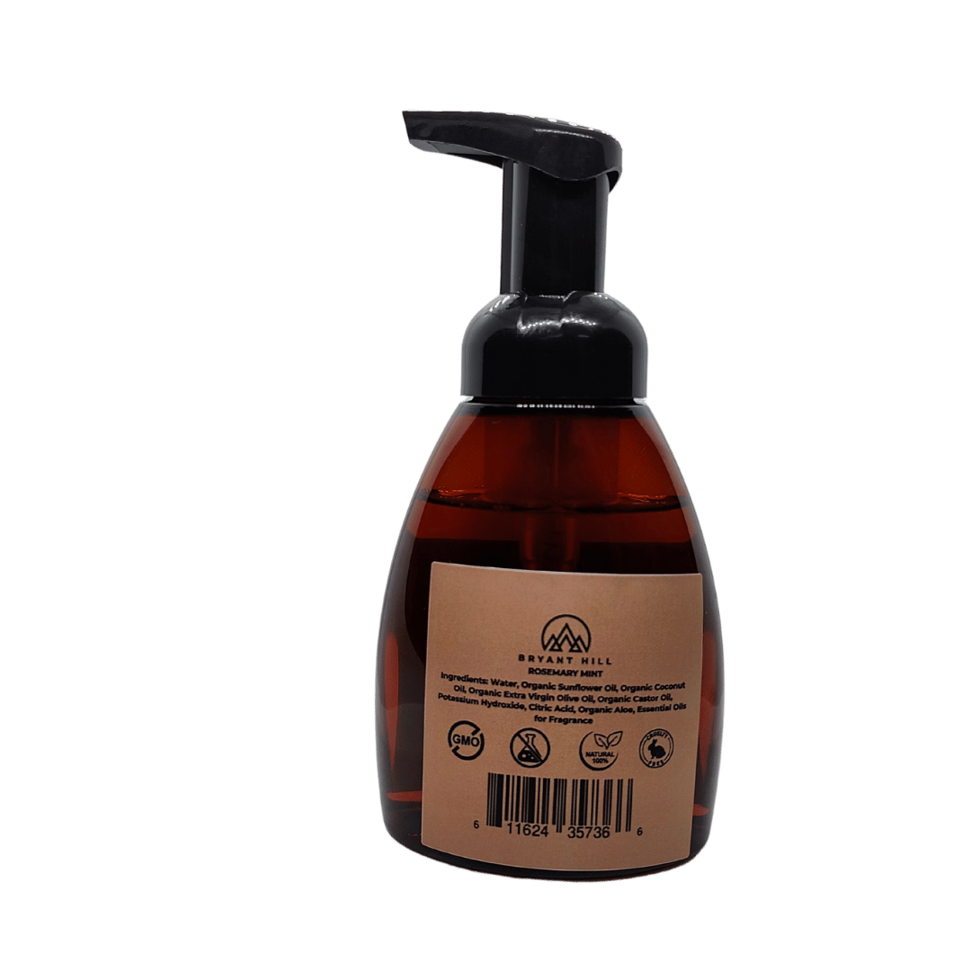 Bryant Hill All-Natural Hand Soap in Rosemary Mint made with vegan ingredients and a clean scent for sensitive skin