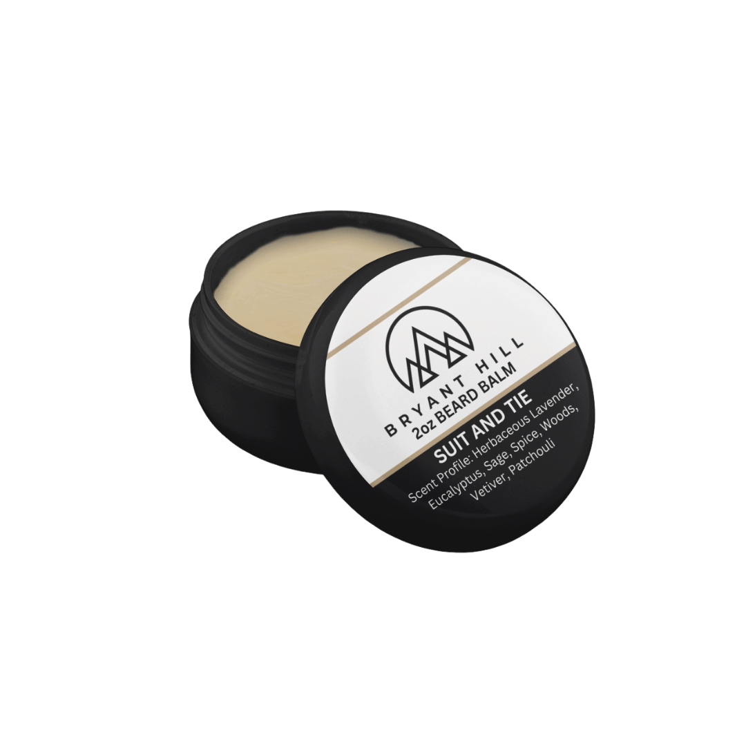 Bryant Hill Beard Balm in Suit and Tie made with vegan ingredients and a clean scent for sensitive skin