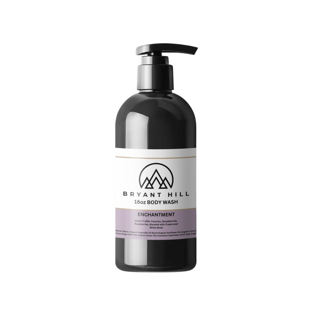 Bryant Hill All-Natural Body Wash in Enchantment made with vegan ingredients paraben free and a clean scent for sensitive skin