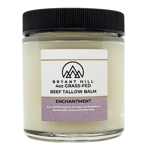 Bryant Hill Beef Tallow Balm in Enchantment made with beef tallow and a womanly scent for sensitive skin