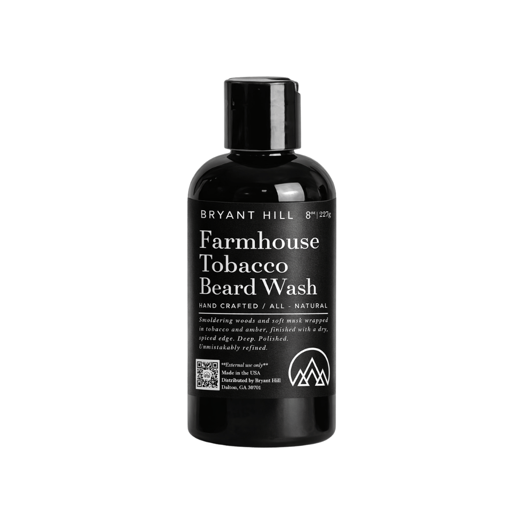 Farmhouse Tobacco Beard Wash All Natural Beard Wash Gentle, Non Stripping and Effective Beard Cleanser