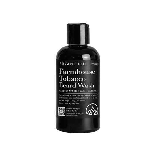 Farmhouse Tobacco Beard Wash All Natural Beard Wash Gentle, Non Stripping and Effective Beard Cleanser