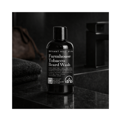 Farmhouse Tobacco Beard Wash All Natural Beard Wash Gentle, Non Stripping and Effective Beard Cleanser