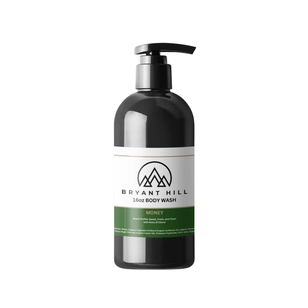 Bryant Hill All-Natural Body Wash in Money made with vegan ingredients paraben free and a clean scent for sensitive skin