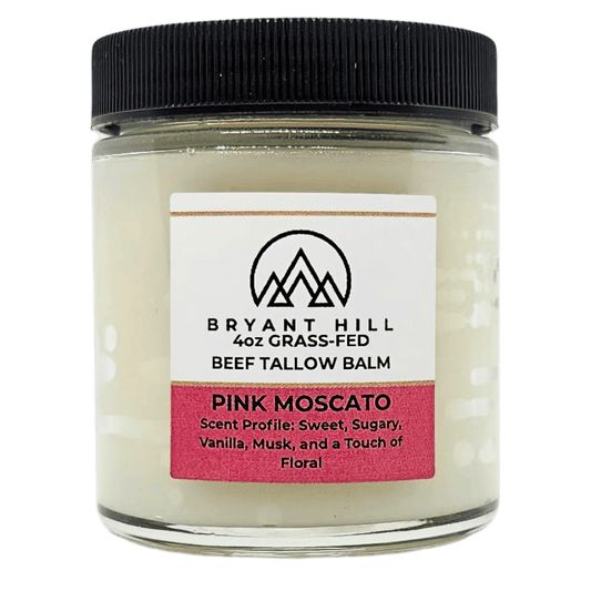 Bryant Hill Beef Tallow Balm in Pink Moscato made with beef tallow and a sweet scent for sensitive skin