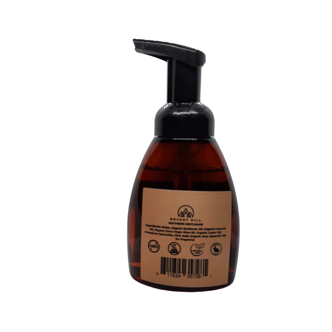 Bryant Hill All-Natural Hand Soap in Southern Gentleman made with vegan ingredients and a manly scent for sensitive skin