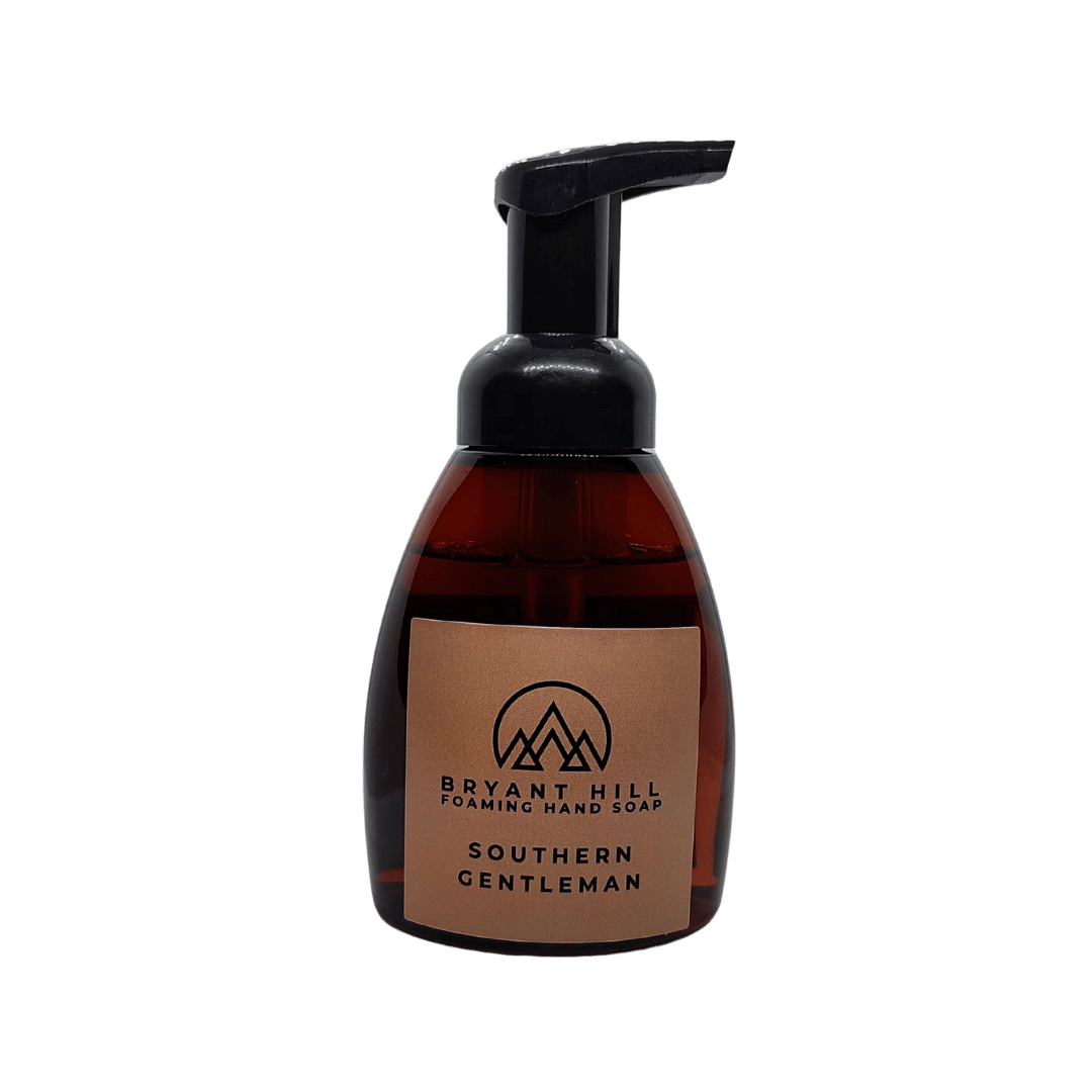 Bryant Hill All-Natural Hand Soap in Southern Gentleman made with vegan ingredients and a manly scent for sensitive skin
