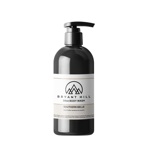 Bryant Hill All-Natural Body Wash in Southern Belle made with vegan ingredients paraben free and a clean scent for sensitive skin